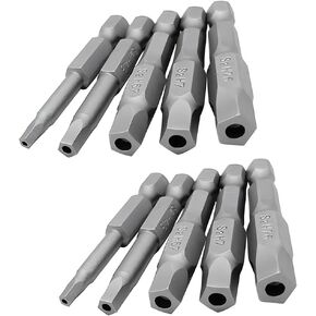 10Pcs Magnetic Pentagon Head Screwdriver Bits Set 1/4 Inch Hex Shank Security Screw Driver Drill Bit 50mm/2 Inch 5 Sided Security Tamper Proof Drive Bit H3-H7.6