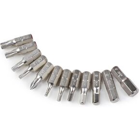 Prestacycle Pro Bicycle Tool Bits – (12) Piece S2 Nickel Plated Bit Set