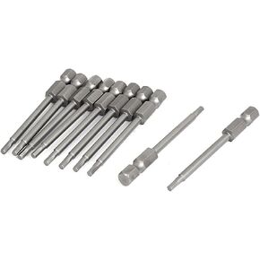 uxcell 1/4inch Hex Shank 2.5mm H2.5 Hexagon Insert Screwdriver Bits 10pcs