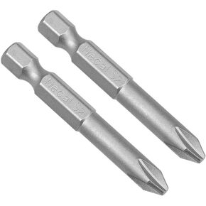 uxcell 2Pcs 1/4 Inch Hex Shank 200 mm Length Phillips 4.5PH1 Magnetic Screw Driver S2 Screwdriver Bits