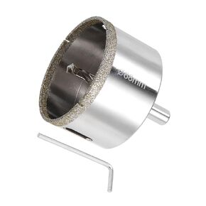 Diamond Hole Saws Drill Bits, 78mm / 3-1/16" Drilling Diameter, White Zinc Plated with Center Guide Drill Bit - (Applications: for Glass Ceramic Tiles Marble Stone)