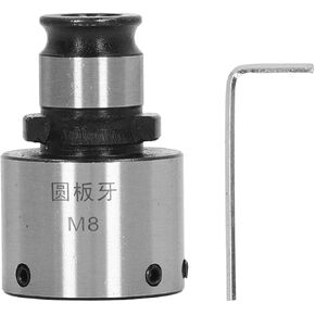 Die Tapping Collet GT12 M8 Fast Change Collet Chuck Round Die Chuck Lathe Tool Carbon Steel with Hex Wrench Thread Die Tapping Collet for Tapping Drilling Machines