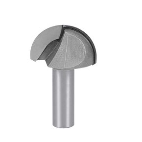 uxcell Router Bit 1/2" Shank 1-1/2" Cutting Dia. Core Box 2 Flutes Carbide for Carpentry Woodworking Milling Cutter Tool