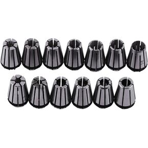 Er11 Collet Set, 15pcs ER11 High Precision Spring Collet Set for CNC Engraving Machine & Milling Lathe Tool OD 10mm / 0.39"