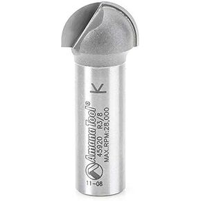 Amana Tool - 45920 Carbide Tipped Core Box 3/8 Radius x 3/4 Dia x 7/16 x 1/2" Shank