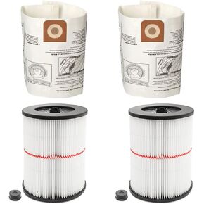 Anboo 2 حزمة 17816 مرشح للحرفي متجر Vac، مرشحات فراغ للحرفي فراغ 5 6 8 12 16 32 جالون وأكبر، 2 حزمة CMXZVBE38749 أكياس جمع الغبار للحرفيين 16 إلى 20 جالون in Kuwait