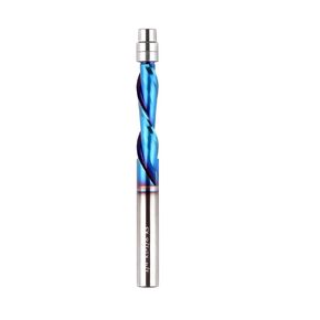 LANGSKIP'S Downcut Spiral Flush Trim Router Bit, 1/4 Inch Shank Solid K20 Carbide Flush Trim Router Bits Spiral with Nano Coate
