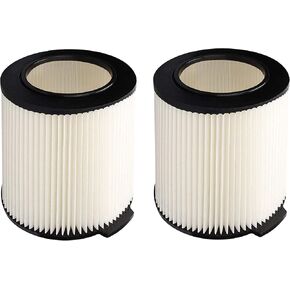 Fette Filter -VF4000 Replacement Filter for 5-20 Gallons and Larger Vacuum Cleaner, Compatible with Ridgid 72947 Wet Dry Vacs 5 to 20-Gal, Husky Vacs 6 to 9 Gal, Craftsman 17816. (2QTY)