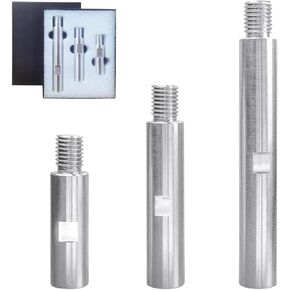 𝐉𝐔𝐍𝐋𝐈𝐗𝐍 5/8"-11 Thread Rotary Extension Shaft Set for Rotary Polisher Car Polisher Polishing Pads Backing Plate Electric Polisher 3pcs Angle Grinder Extension Connecting Rod