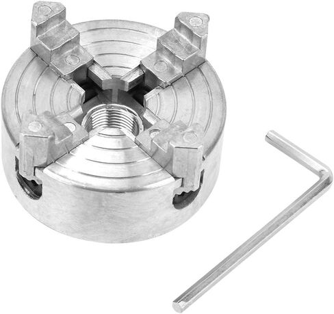 Lathe Chuck, Z011A Zinc Alloy 4-Jaw Chuck Clamp Accessory for Mini Metal Lathe in Saudi Arabia
