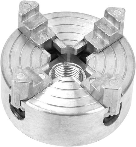 Lathe Chuck, Z011A Zinc Alloy 4-Jaw Chuck Clamp Accessory for Mini Metal Lathe in Saudi Arabia