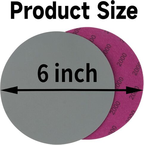 6" Wet Dry Sanding Discs, 1000 Grit 30 Sheets 6" (150 mm) Hook and Loop Sanding Paper Silicon Carbide Hook and Loop Sandpaper for Sanding Grinder Polishing Woodworking in Saudi Arabia