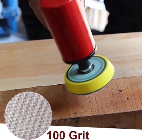 SPEEDWOX 3-Inch 100 Grit Mesh Abrasive Dust Free Sanding Discs, Virtually Dust-Free, Box of 25 Discs, Sanding Discs Hook and Loop for Metal, Wood, Composites, Stock Removal, and Fine Finishing in Saudi Arabia