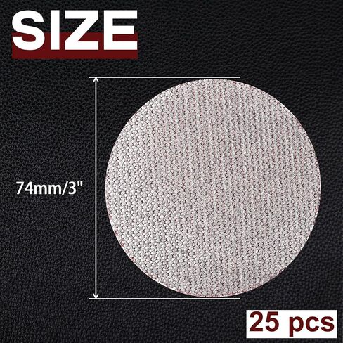 SPEEDWOX 3-Inch 100 Grit Mesh Abrasive Dust Free Sanding Discs, Virtually Dust-Free, Box of 25 Discs, Sanding Discs Hook and Loop for Metal, Wood, Composites, Stock Removal, and Fine Finishing in Saudi Arabia