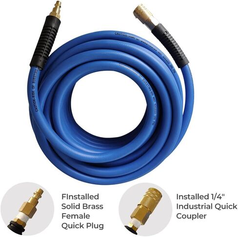 Abakoo 19 Pieces Air Compressor Accessory Kit, 3/8" x 50 Feet Hybrid Air Hose, 1/4" NPT Air Tool Kit with Blow Gun and Air Hose Fittings in Saudi Arabia