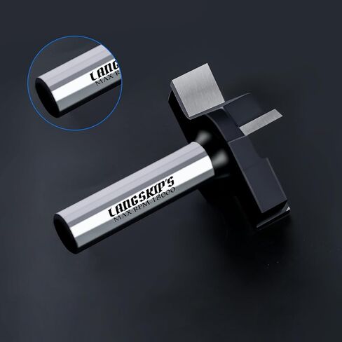 LANGSKIP'S CNC Spoilboard Surfing Router Bit 1/2 "عرقوب، بلاطة تسطيح راوتر بت كربيد المسوي راوتر بت الخشب طحن القاطع أداة التخطيط أدوات النجارة YG6X كربيد - 4 أجنحة in Kuwait