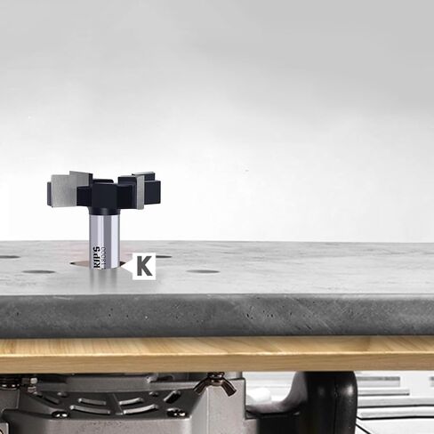 LANGSKIP'S CNC Spoilboard Surfing Router Bit 1/2 "عرقوب، بلاطة تسطيح راوتر بت كربيد المسوي راوتر بت الخشب طحن القاطع أداة التخطيط أدوات النجارة YG6X كربيد - 4 أجنحة in Kuwait