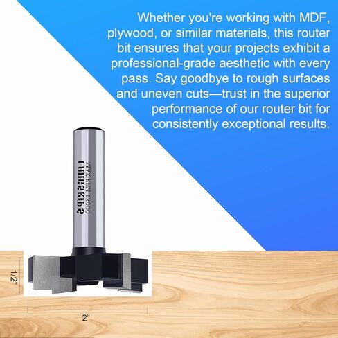 LANGSKIP'S CNC Spoilboard Surfing Router Bit 1/2 "عرقوب، بلاطة تسطيح راوتر بت كربيد المسوي راوتر بت الخشب طحن القاطع أداة التخطيط أدوات النجارة YG6X كربيد - 4 أجنحة in Kuwait