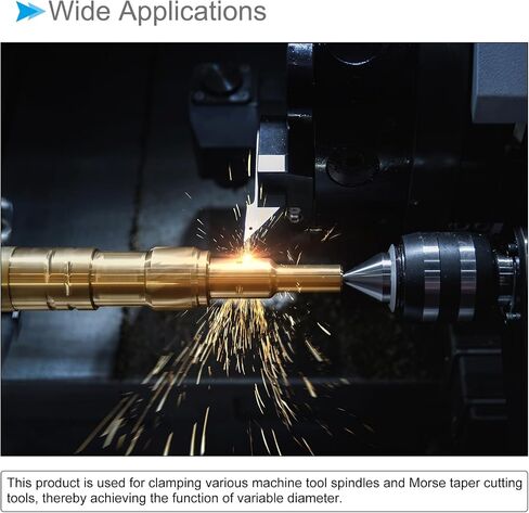 Morse Taper Drill Sleeve Reducing Adapter, R8 to MT3, Steel 7/16-20UNF Chuck Adaptor Sleeve Center - (Applications: for 23-32 Shank Drill), 1-Pieces in Saudi Arabia