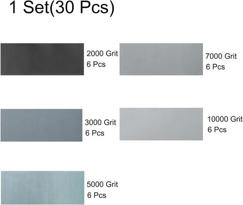 50pcs Sandpaper 80 120 180 240 320 Grit Hook and Loop Backing Silicon Carbide Abrasive Wet Dry Sanding Sheets for Wood Finishing, Metal Sanding, Automotive Polishing in Saudi Arabia
