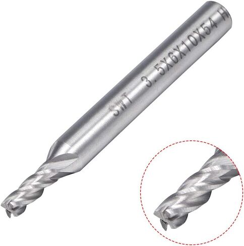 uxcell 4PCS 6mm Shank 2mm x 7mm Straight Flat Nose End Mill Cutter CNC Router Bits 4 Flute in Saudi Arabia