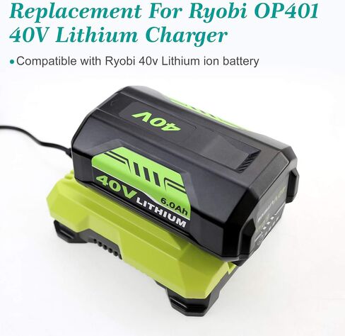 شاحن سريع OHYES BAT 40 فولت متوافق مع بطارية ليثيوم أيون ريوبي 40 فولت OP4015 OP4026 OP4026A OP4030 OP4040 OP4050 OP4050A OP4060 OP40261 OP40301 OP40401 OP40501 OP40601 OP401 in Kuwait