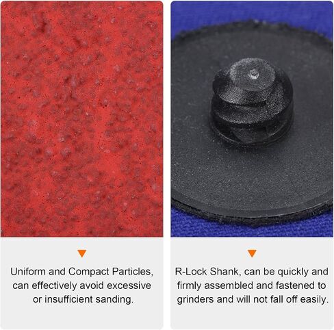 25pcs Quick Change Sanding Discs 3" 36 Grit R-Type Roll Lock Ceramic Grains Conditioning Disc Sandpaper for Die Grinder Grinding Fast Cutting, Bright Red in Saudi Arabia