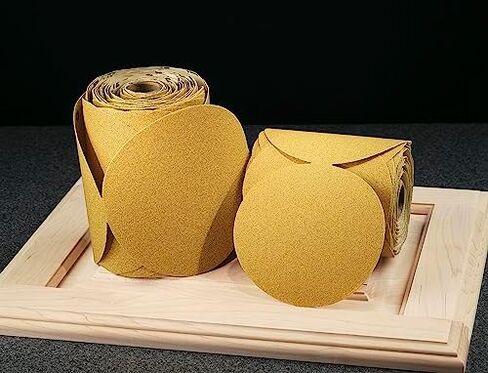 Dynabrade Coated Aluminum Oxide Hook & Loop Standard Abrasvie C-Weight Disc - 180 Grit - 5in Dia - 82432 - Gold - 100 Discs in Kuwait