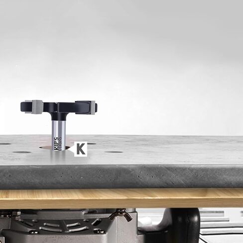 LANGSKIP'S CNC Spoilboard Surfing Router Bit 1/4 بوصة عرقوب، كبير جدًا 1-1 / 2 بوصة قطر القطع، لوح تسطيح جهاز التوجيه بت التخطيط لقمة تخطيط الخشب لقمة دادو المسوي YG6X كربيد - 4 أجنحة in Kuwait