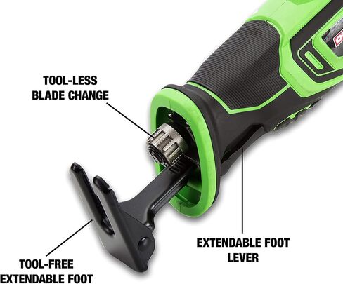 OEMTOOLS 24491 20V Max Lithium-Ion Reciprocating Saw, Cordless 3000 RPM Variable Battery Operated Reciprocating Saw With Battery Charger And Ballistic Nylon Case, 2.0Ah Electric Reciprocal Power Tool in Saudi Arabia