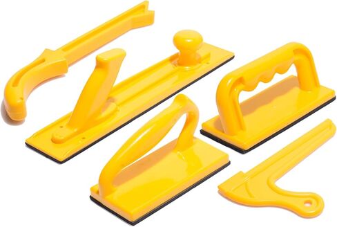 مجموعة عصا وعصا دفع آمنة ممتازة مكونة من 5 قطع باللون البرتقالي النابض بالحياة - أدوات النجارة الأساسية لطاولات التوجيه والمفاصل والمناشير الشريطية in Kuwait