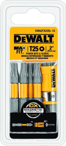 لعبة DEWALT Torx® T25 MAX Fit مقاس 2 بوصة (50.8 مم) مع 11 طرفًا ومحددًا DWA2TX25SL12 in Saudi Arabia