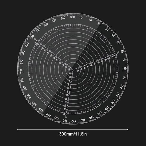 12" / 300mm Round Center Finder Tool Compass Acrylic with Centering Needle for Irregular Shapes, Drawing Circles on Wood, Poster Board, Plastic, Measuring Tools for Wood Lathe, Woodworking, Carpenter in Saudi Arabia