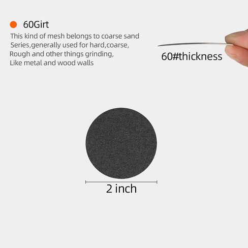 100pcs 2 inch Sanding Disc Hook and Loop, 60 Grit Wet Dry Silicon Carbide Sandpaper in Saudi Arabia