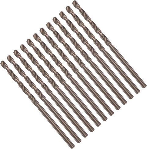 Cobalt Twist Drill Bits, 2.6mm Cutting Diameter 0.1" Shank, M35 High-Speed Steel Jobber Drill Bit Set (Applications: for Metal Wood Plastic), 12-Pieces in Saudi Arabia
