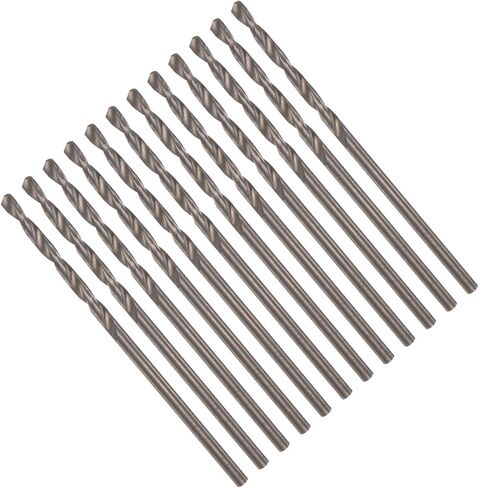Cobalt Twist Drill Bits, 2.6mm Cutting Diameter 0.1" Shank, M35 High-Speed Steel Jobber Drill Bit Set (Applications: for Metal Wood Plastic), 12-Pieces in Saudi Arabia