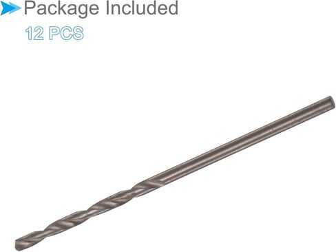 Cobalt Twist Drill Bits, 2.6mm Cutting Diameter 0.1" Shank, M35 High-Speed Steel Jobber Drill Bit Set (Applications: for Metal Wood Plastic), 12-Pieces in Saudi Arabia