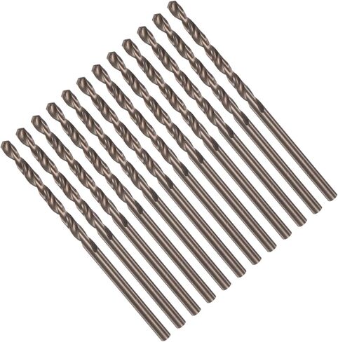 Cobalt Twist Drill Bits, 2.6mm Cutting Diameter 0.1" Shank, M35 High-Speed Steel Jobber Drill Bit Set (Applications: for Metal Wood Plastic), 12-Pieces in Saudi Arabia