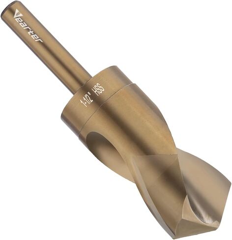1-1/2'' Twist Drill Bit, HSS M2 Quick Change Jobber Drill Bit with 1/2'' Round Shank, 118 Degree Split Point, Ideal for Steel, Copper, Aluminum, Zinc Alloy, Wood and Plastic in Kuwait
