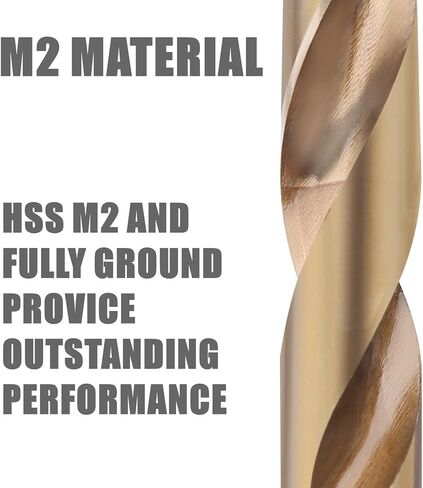1-1/2'' Twist Drill Bit, HSS M2 Quick Change Jobber Drill Bit with 1/2'' Round Shank, 118 Degree Split Point, Ideal for Steel, Copper, Aluminum, Zinc Alloy, Wood and Plastic in Kuwait
