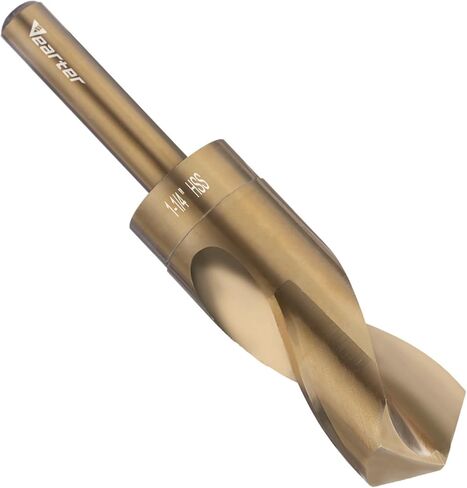 1-1/2'' Twist Drill Bit, HSS M2 Quick Change Jobber Drill Bit with 1/2'' Round Shank, 118 Degree Split Point, Ideal for Steel, Copper, Aluminum, Zinc Alloy, Wood and Plastic in Kuwait