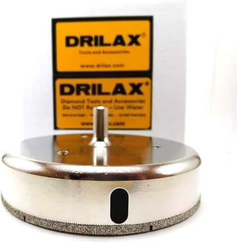 Drilax Diamond Coated Hole Saw 4-7/8 inch Drilling Tool Kitchen Bathroom Shower Drain Ceramic Porcelain Tiles Glass Marble Granite Quartz Holesaw in Saudi Arabia