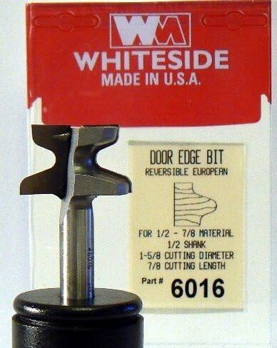Whiteside Router Bits 6016 Door Edge Bit with 1-5/8-Inch Large Diameter 5/16-Inch Cutting Length in Saudi Arabia