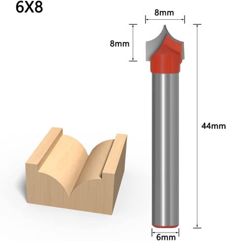 10PCS Groove Router Bit Set - 6mm Shank - V Groove Point Cutting Roundover Router Bit-Carbide Engraving Bits Woodworking Chamfer Bevel Cutter Tool in Saudi Arabia