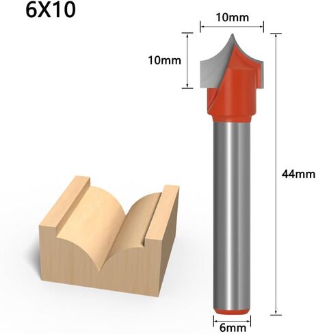 10PCS Groove Router Bit Set - 6mm Shank - V Groove Point Cutting Roundover Router Bit-Carbide Engraving Bits Woodworking Chamfer Bevel Cutter Tool in Saudi Arabia