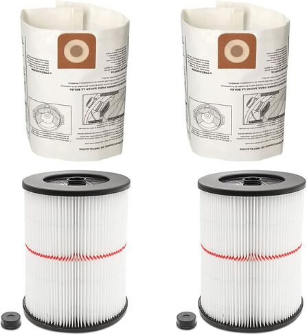 Anboo 2 حزمة 17816 مرشح للحرفي متجر Vac، مرشحات فراغ للحرفي فراغ 5 6 8 12 16 32 جالون وأكبر، 2 حزمة CMXZVBE38749 أكياس جمع الغبار للحرفيين 16 إلى 20 جالون in Kuwait