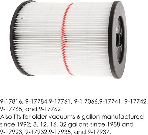 Anboo 2 حزمة 17816 مرشح للحرفي متجر Vac، مرشحات فراغ للحرفي فراغ 5 6 8 12 16 32 جالون وأكبر، 2 حزمة CMXZVBE38749 أكياس جمع الغبار للحرفيين 16 إلى 20 جالون in Kuwait