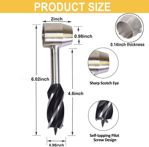 Survival Tool Sets for Bushcraft Settlers with Folding Saw, Manual Drill Wrench, Scotch Eye Auger Drill and Hand Hole Maker for Camping, Outdoor, Bushcrafting with Protective Case and Hook in Kuwait