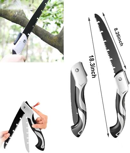 Survival Tool Sets for Bushcraft Settlers with Folding Saw, Manual Drill Wrench, Scotch Eye Auger Drill and Hand Hole Maker for Camping, Outdoor, Bushcrafting with Protective Case and Hook in Kuwait