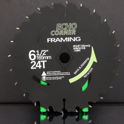 6-1/2" Wood Cutting Circular Saw Blade Heavy Duty Combo Pack, 48Tooth+24Tooth 5/8" Arbor Non-Stick Coating in Saudi Arabia